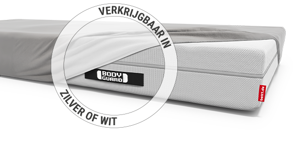 BODYGUARD® matras met hoeslaken, verkrijgbaar in zilver of wit