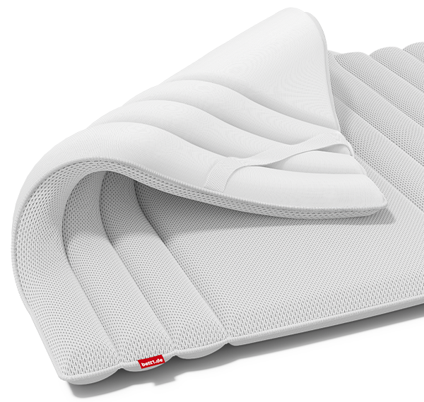 BODYGUARD®-topmatras met twee zijden: boven HyBreeze®, onder BaumwollSleep®.