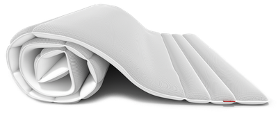 BODYGUARD® topper opgerold om de flexibiliteit te tonen
